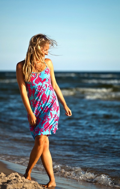 woman on beach