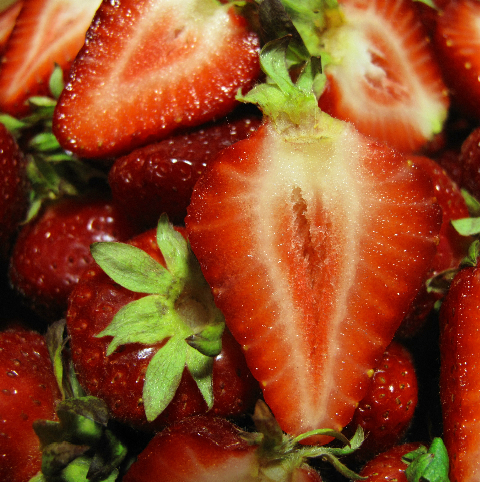 strawberry halves